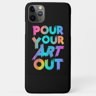アーティスト・ペインター・アクリル絵画ズからアートを注ぐ iPhone 11 PRO MAXケース