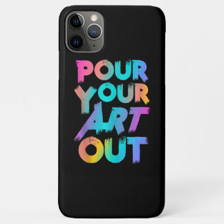 アーティスト・ペインター・アクリル絵画ズからアートを注ぐ iPhone 11 PRO MAXケース