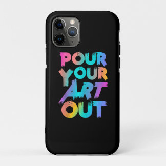 アーティスト・ペインター・アクリル絵画ズからアートを注ぐ iPhone 11 PROケース