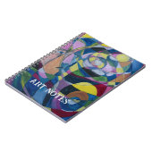 アーティスト・ポーラ・レイリーによるノート。 ノートブック (左側)