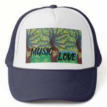 アーティスト・ポーラ・レイリーによる音楽の愛の帽子。