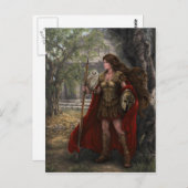 アーティスト・リンドセー・アーチャーによる女神アテナ葉書 ポストカード (正面/裏面)