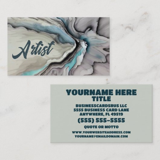 アーティスト 名刺 (正面/裏面)