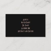 アーティスト 名刺 (裏面)