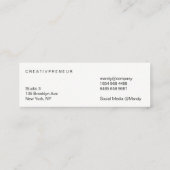 アーティスト/水彩画フェイク色（レザー） スキニー名刺 (裏面)