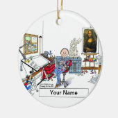 アーティスト-男性 セラミックオーナメント (左)