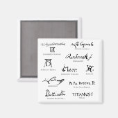 アーティスト – 署名 – 5クラシカル番アーティスト マグネット (正面/裏面)