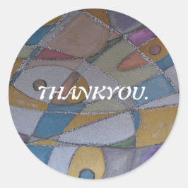 アーティスト Paula Reilly によるサンキュー ステッカー
