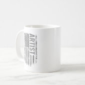 アーティスト USA フラグ ダストレスデザイン コーヒーマグカップ (正面左)