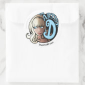 アーティストD by Daz Girlingステッカー ラウンドシール (バッグ)