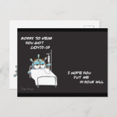 アーティストDan YouraによるシリーズのCOVIDポストカード#2 ポストカード (正面/裏面)