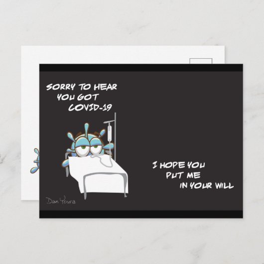 アーティストDan YouraによるシリーズのCOVID ポストカード＃2 ポストカード (正面/裏面)