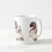 アーティストGVヘミングズ作りラグドール猫 コーヒーマグカップ (正面右)