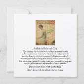 アーティストIIの真正テンプレート証明書 (裏面)