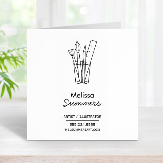 アーティストIllustratorビジネス連絡情報 ラバースタンプ