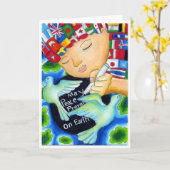 アーティストPitchapa ～年齢11 ～タイ カード (黄色い花)