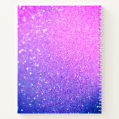 アーティストsketchbook名パーソナライズされたピンクグリッター ノートブック (裏面)