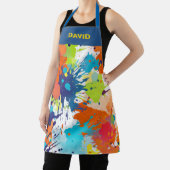 アーティスパーソナライズされたトカラフルのスプラッシュ エプロン (インサイチュ)