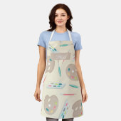 アーティスパーソナライズされたト・エプロンスモックとアート用品 エプロン (着用した状態)