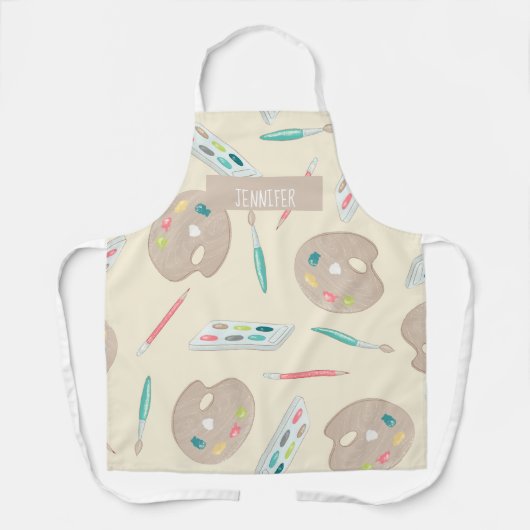 アーティスパーソナライズされたト・エプロンスモックとアート用品 エプロン (正面)