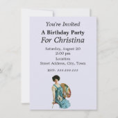 アーティスビクトリアントレディーペインターパレット誕生日 招待状 (正面)