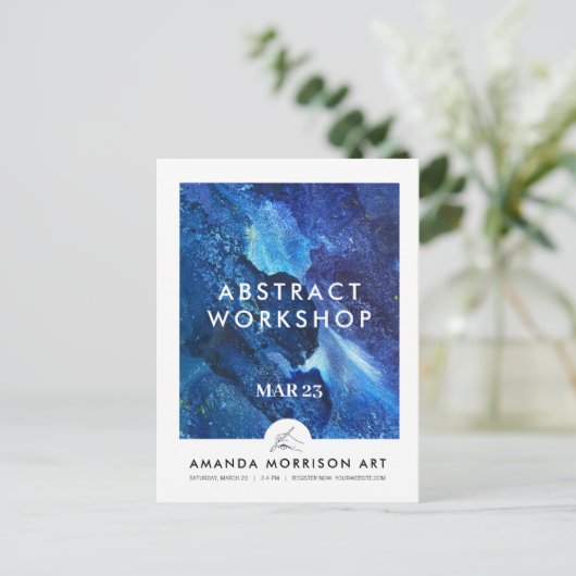 アーティスモダントの画家の手のロゴ ポストカード (スタンド正面)