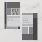 アーティスモダント抽象芸術グリッド白黒ファジードット 名刺 (正面/裏面)