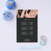 アーティスモダント抽象芸術バラ金ゴールド/黒ブラシストローク チラシ (シングル)