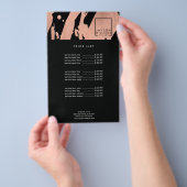 アーティスモダント抽象芸術バラ金ゴールド/黒ブラシストローク チラシ (ハンドル)