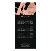 アーティスモダント抽象芸術バラ金ゴールド/黒ブラシストローク ラックカード (正面)