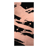 アーティスモダント抽象芸術バラ金ゴールド/黒ブラシストローク ラックカード (裏面)