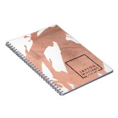 アーティスモダント抽象芸術フェイクバラ金ゴールドブラシストローク ノートブック (右側)