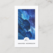 アーティスモダント画家の手のロゴ垂直 名刺 (正面)