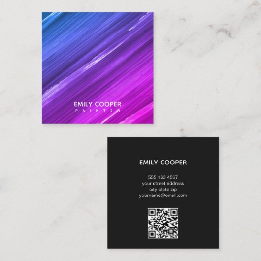 アーティスモダント画家アートワークスタジオ コーリングカード (正面/裏面)