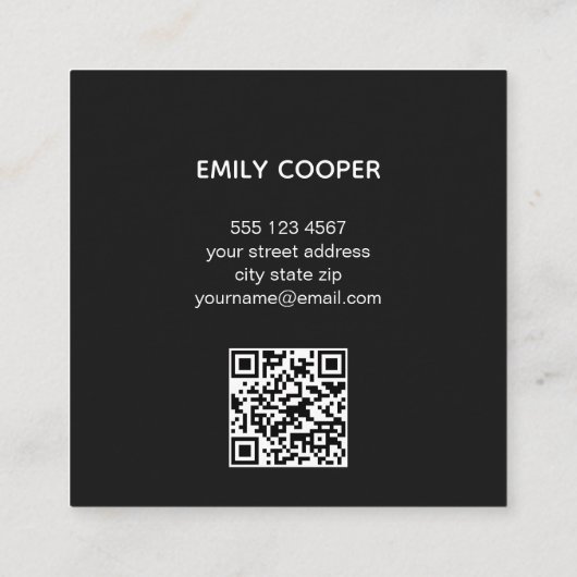 アーティスモダント画家アートワークスタジオ スクエア名刺 (裏面)