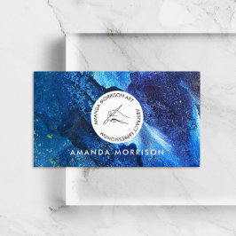 アーティスモダント画家サークルの手のロゴ 名刺