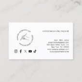 アーティスモダント画家サークルの手のロゴ 名刺 (裏面)