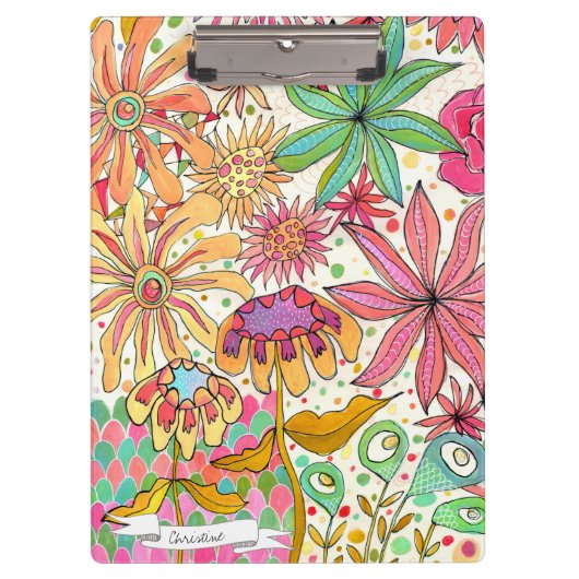 アーティスユニークトの絵画クリップボパーソナライズされたード クリップボード (正面)