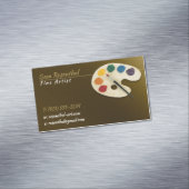 アーティス伝統的素晴らしト |カラーパレットとブラシ マグネット名刺 (インサイチュ)