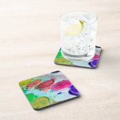 アーティス数々のト色の水彩画絵を描面 コースター (右側)