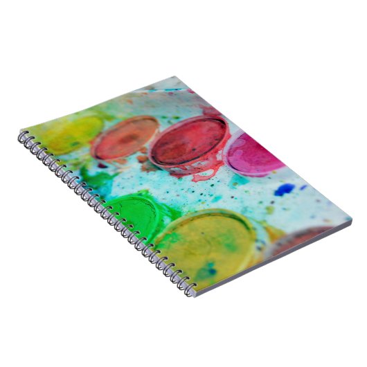 アーティス数々のト色の水彩画絵を描面 ノートブック (右側)