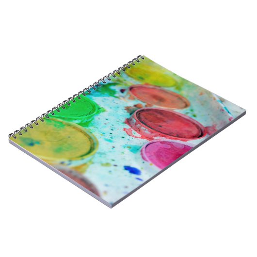 アーティス数々のト色の水彩画絵を描面 ノートブック (左側)