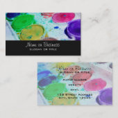 アーティス数々のト色の水彩画絵を描面 名刺 (正面/裏面)