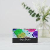 アーティス数々のト色の水彩画絵を描面 名刺 (スタンド正面)