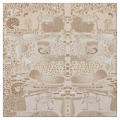 アーティス熱狂するトファンキー・ベージュ反復パターン ファブリック (見本)