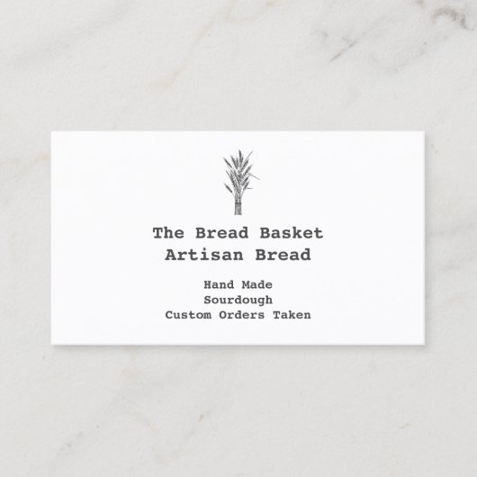 アーティス素朴トベーカリー |小麦のバンドル 名刺 (正面)
