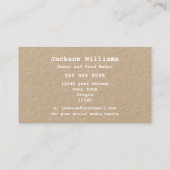 アーティス素朴トベーカリー |小麦クラフトのバンドル 名刺 (裏面)