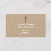 アーティス素朴トベーカリー |小麦クラフトのバンドル 名刺 (正面)