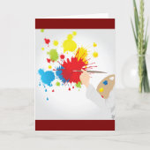 アーティス絵を描トのグリーティングカード カード (正面)