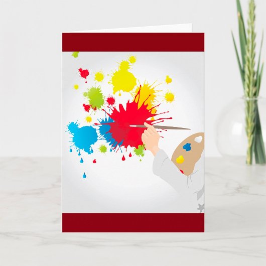 アーティス絵を描トのグリーティングカード カード